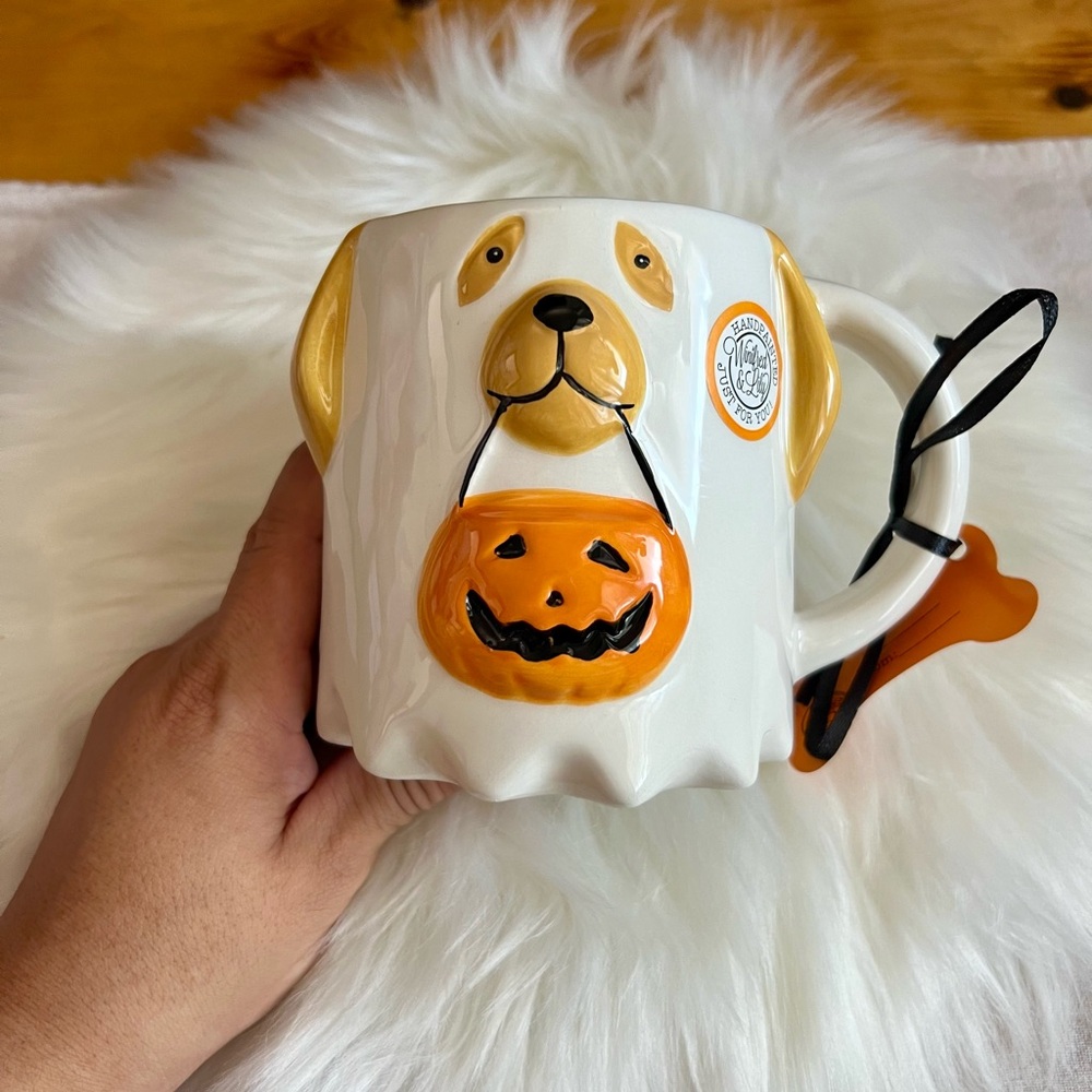 🎃🍁Ghost Dog Fall/Halloween Coffee Cup🍁🎃